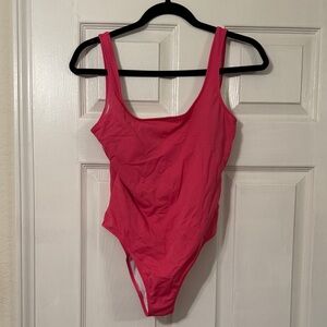 VS Pink Hot Pink One-Piece Swimsuit